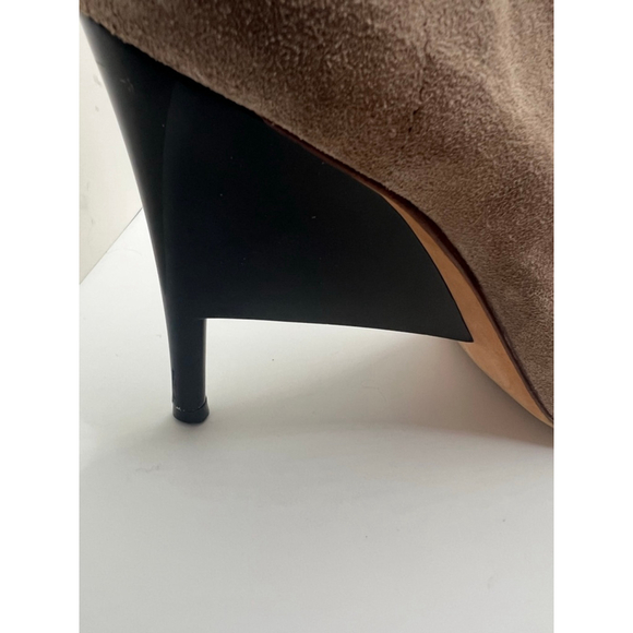 Women's LOEFFLER RANDALL Brown Suede Lace-Up Heels 9.5 - Picture 2 of 4